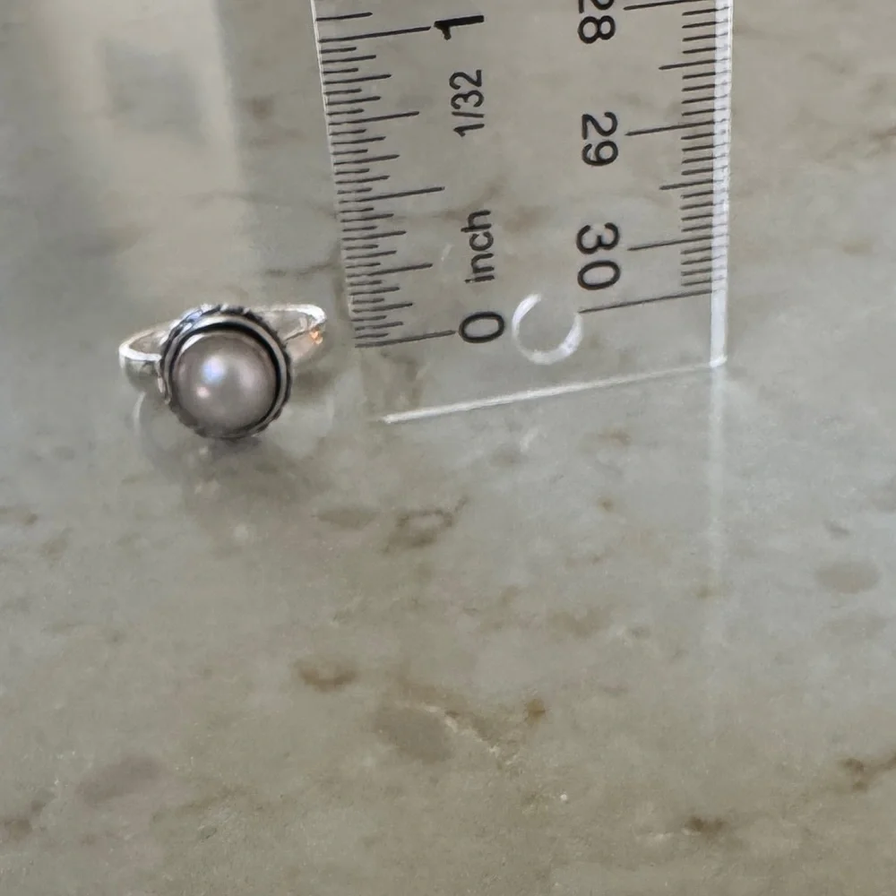 NWOT Sundance Snowy Afternoon Ring, Pearl, Sterling Silver